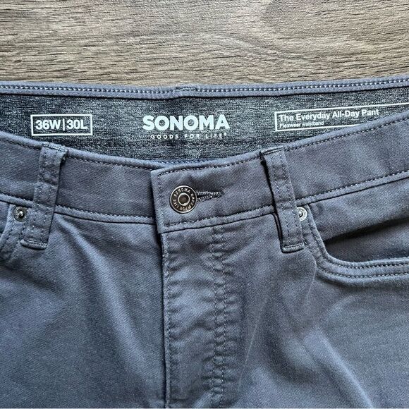 Sonoma The Everyday All Day Pant Gray Men's size 36x30 - Picture 3 of 4